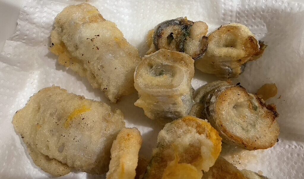 タチウオのぐるぐる巻き天ぷら|見た目も楽しい!おいしい